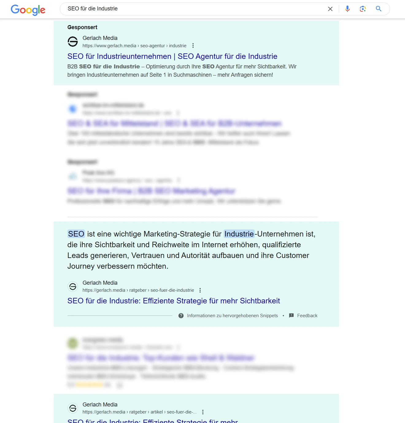 Google Seite 1 Dominieren