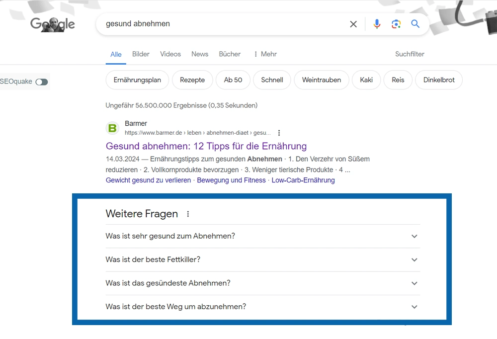 Goole Ranking verbessern durch Antworten auf Fragen