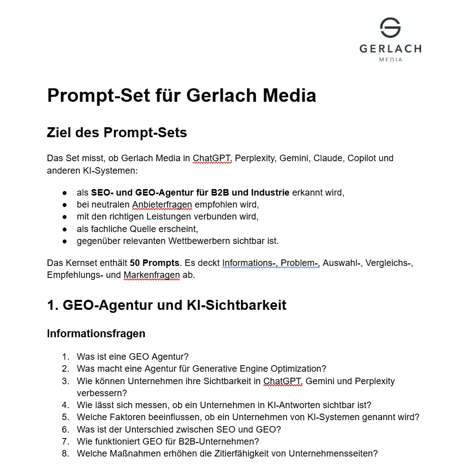 Bild vom kostenlosen Beispiel Promt Set von Gerlach Media