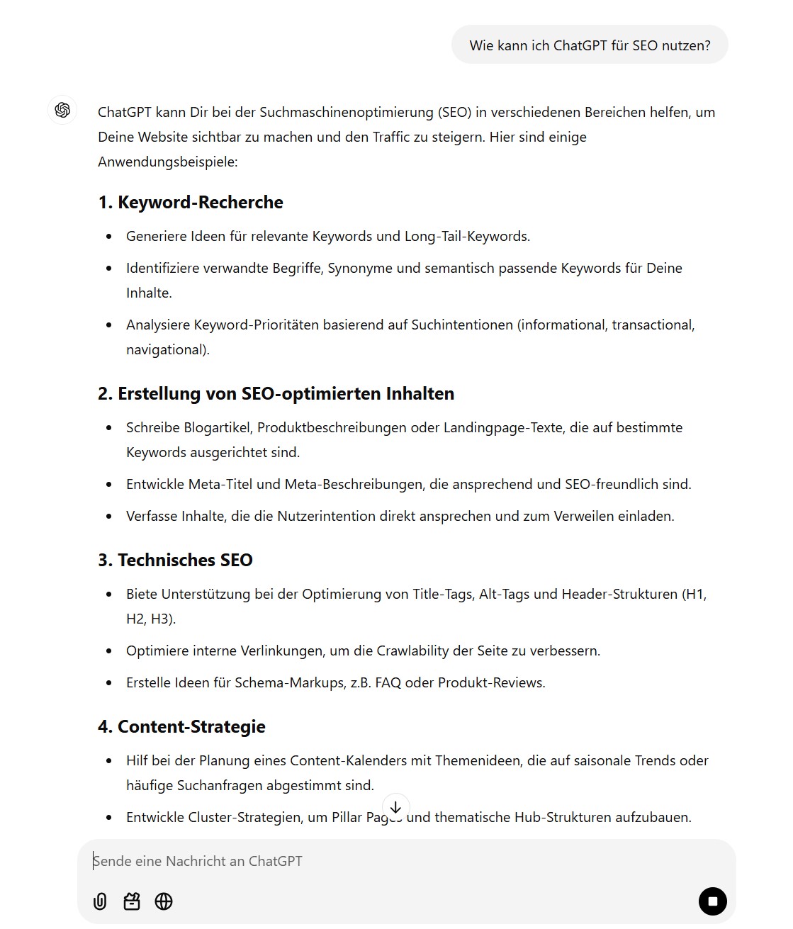 ChatGPT SEO - so nutzen Sie KI für SEO