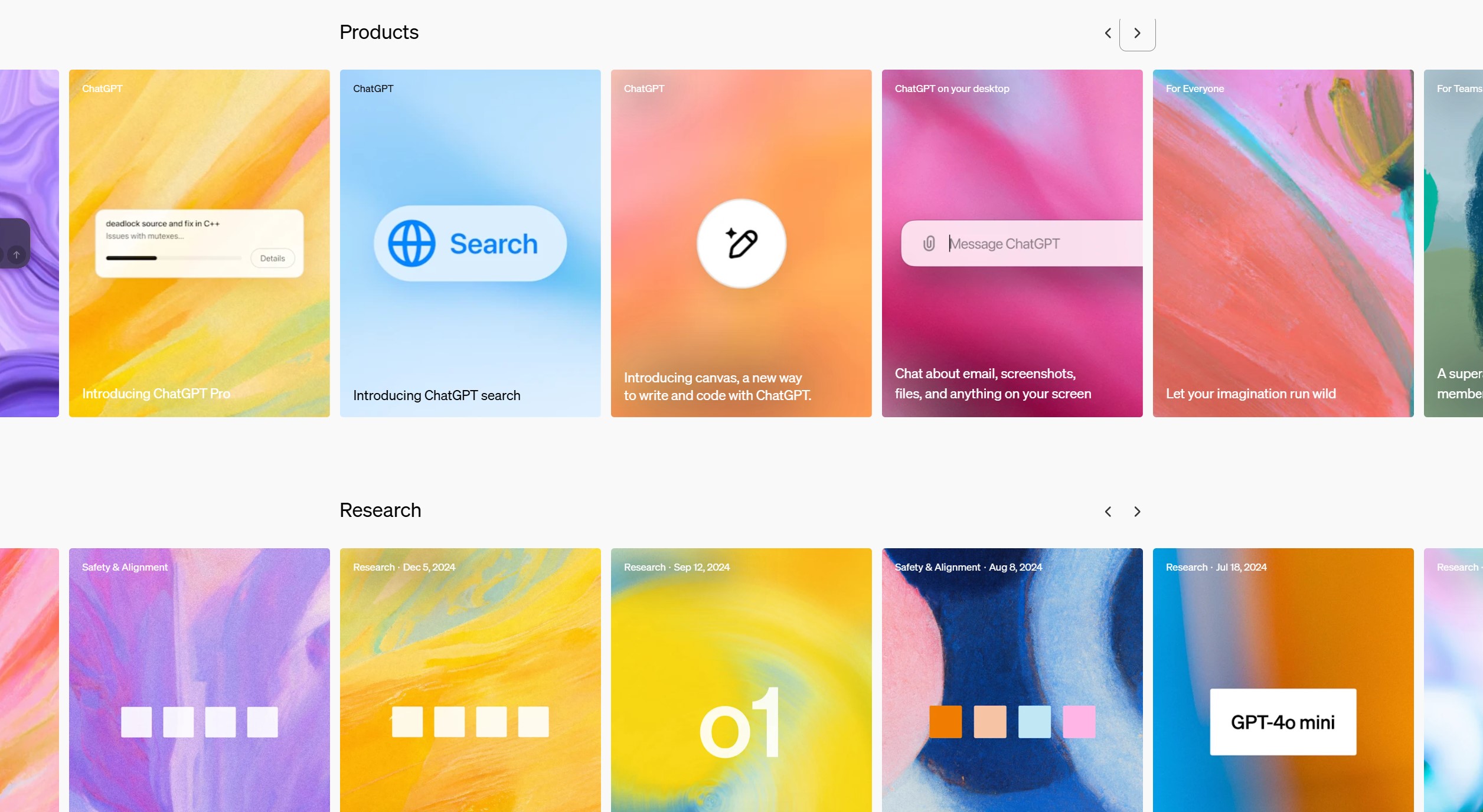 Open AI Produkte